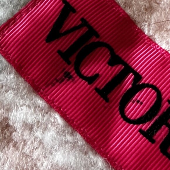 Victoria's Secret Plaid Scarf With Fringe Pink Gray Knotty Knit Boho 80 x 12 - Picture 3 of 9